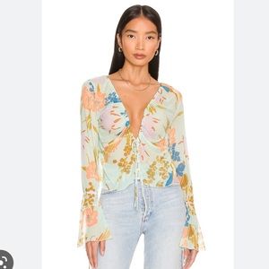 Free People bird of paradise mesh top